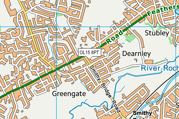 OL15 8PT map - OS VectorMap District (Ordnance Survey)