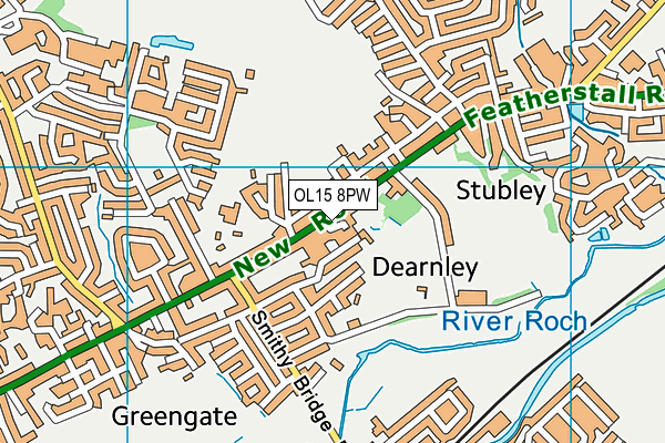 OL15 8PW map - OS VectorMap District (Ordnance Survey)