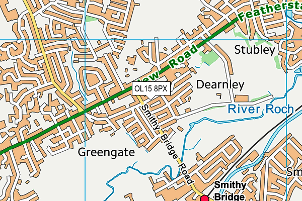 OL15 8PX map - OS VectorMap District (Ordnance Survey)