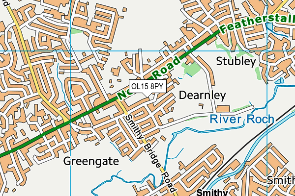OL15 8PY map - OS VectorMap District (Ordnance Survey)