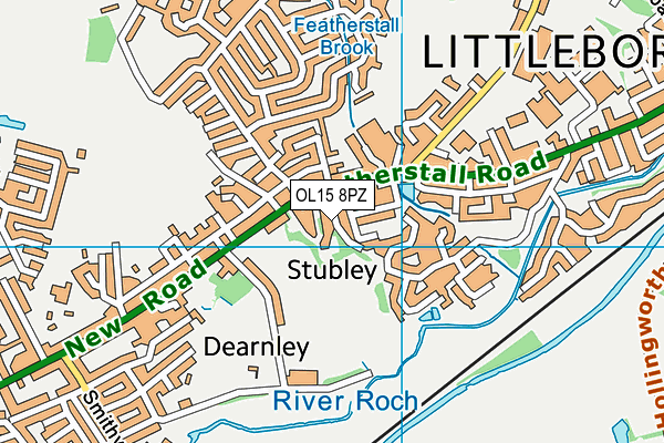 OL15 8PZ map - OS VectorMap District (Ordnance Survey)