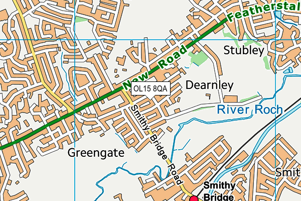 OL15 8QA map - OS VectorMap District (Ordnance Survey)