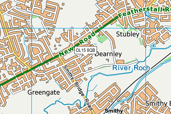 OL15 8QB map - OS VectorMap District (Ordnance Survey)