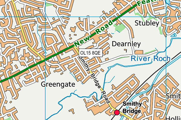 OL15 8QE map - OS VectorMap District (Ordnance Survey)