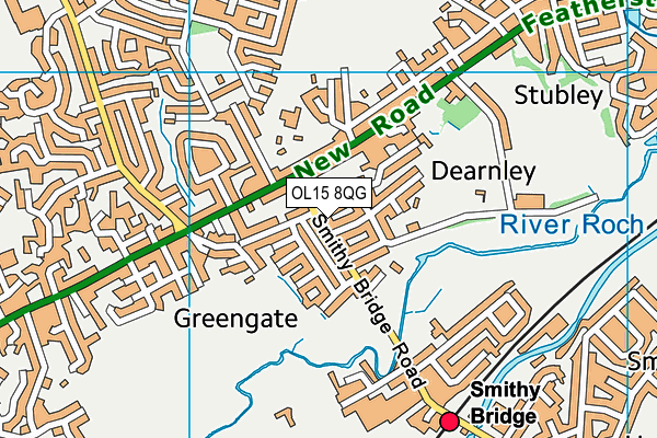 OL15 8QG map - OS VectorMap District (Ordnance Survey)