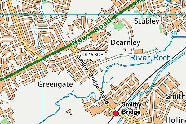 OL15 8QH map - OS VectorMap District (Ordnance Survey)