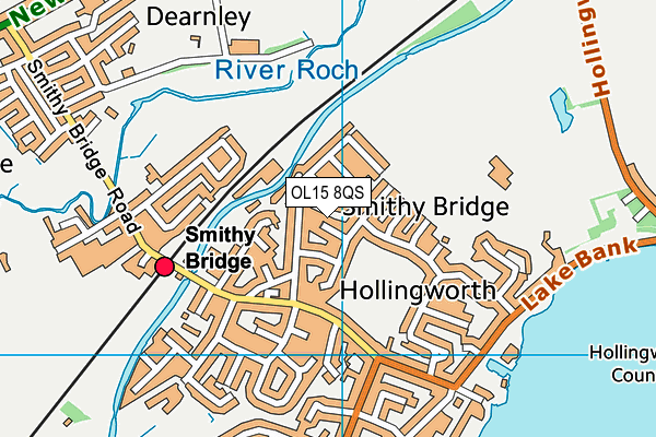 OL15 8QS map - OS VectorMap District (Ordnance Survey)