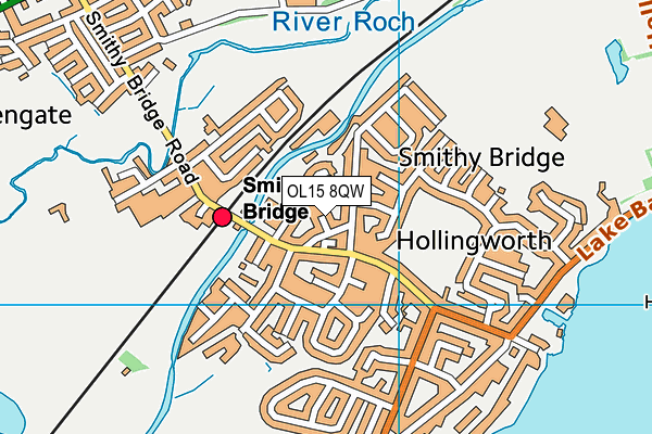 OL15 8QW map - OS VectorMap District (Ordnance Survey)