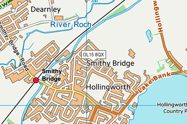 OL15 8QX map - OS VectorMap District (Ordnance Survey)