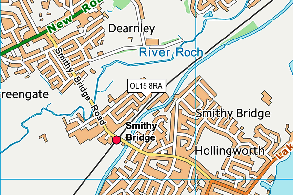 OL15 8RA map - OS VectorMap District (Ordnance Survey)