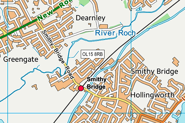 OL15 8RB map - OS VectorMap District (Ordnance Survey)