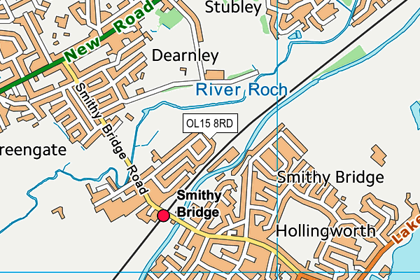 OL15 8RD map - OS VectorMap District (Ordnance Survey)