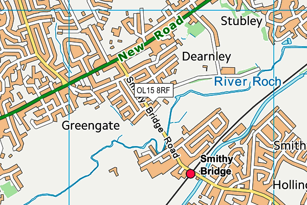 OL15 8RF map - OS VectorMap District (Ordnance Survey)