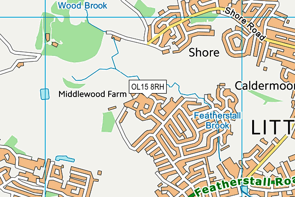 OL15 8RH map - OS VectorMap District (Ordnance Survey)