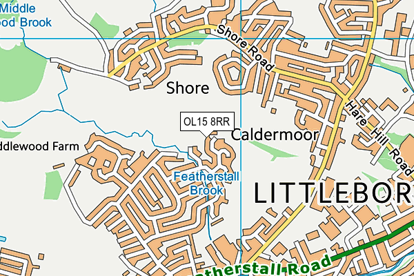 OL15 8RR map - OS VectorMap District (Ordnance Survey)