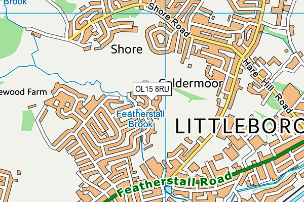 OL15 8RU map - OS VectorMap District (Ordnance Survey)