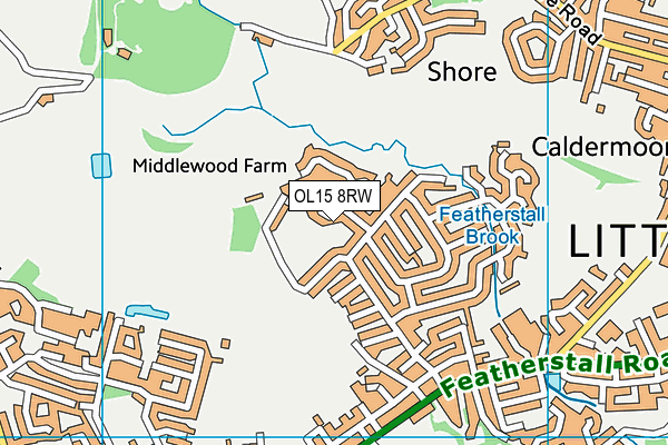 OL15 8RW map - OS VectorMap District (Ordnance Survey)