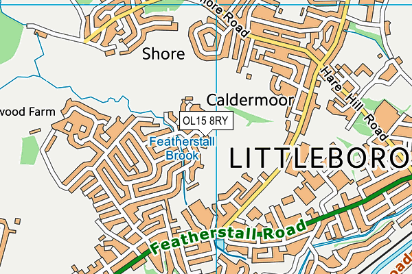 OL15 8RY map - OS VectorMap District (Ordnance Survey)