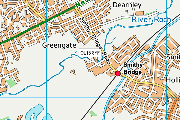 OL15 8YF map - OS VectorMap District (Ordnance Survey)