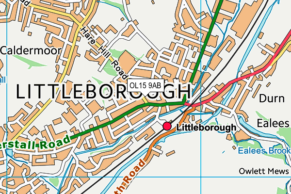 OL15 9AB map - OS VectorMap District (Ordnance Survey)