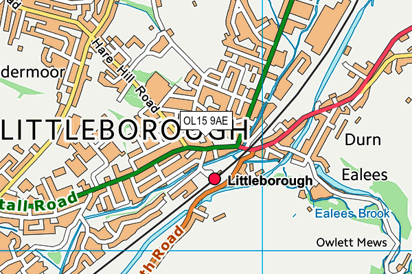 OL15 9AE map - OS VectorMap District (Ordnance Survey)