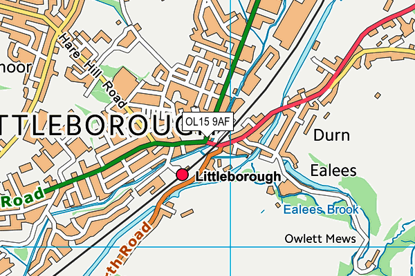 OL15 9AF map - OS VectorMap District (Ordnance Survey)