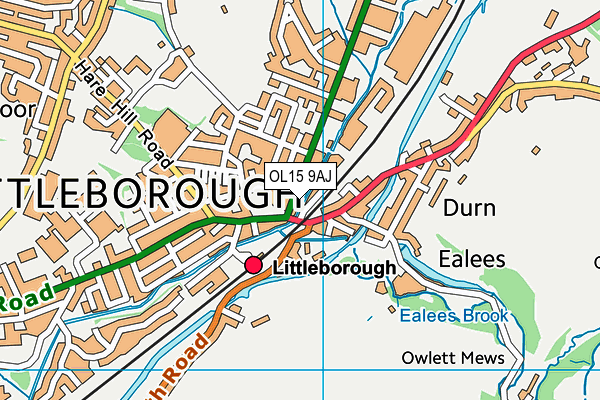 OL15 9AJ map - OS VectorMap District (Ordnance Survey)