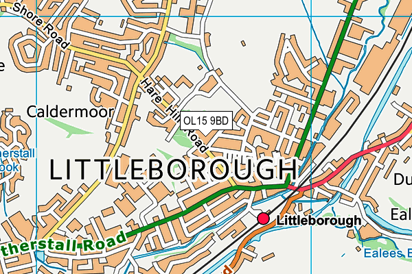 OL15 9BD map - OS VectorMap District (Ordnance Survey)