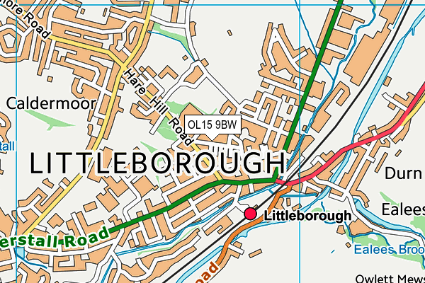 OL15 9BW map - OS VectorMap District (Ordnance Survey)