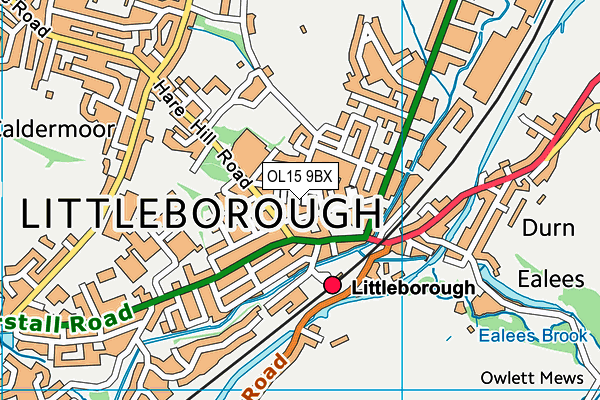 OL15 9BX map - OS VectorMap District (Ordnance Survey)