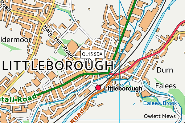 OL15 9DA map - OS VectorMap District (Ordnance Survey)