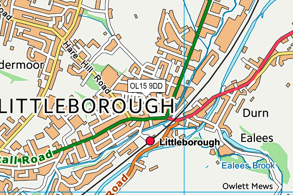 OL15 9DD map - OS VectorMap District (Ordnance Survey)