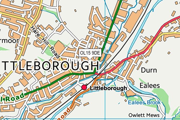 OL15 9DE map - OS VectorMap District (Ordnance Survey)