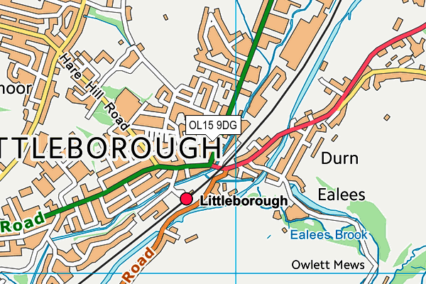 OL15 9DG map - OS VectorMap District (Ordnance Survey)