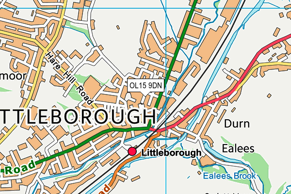 OL15 9DN map - OS VectorMap District (Ordnance Survey)