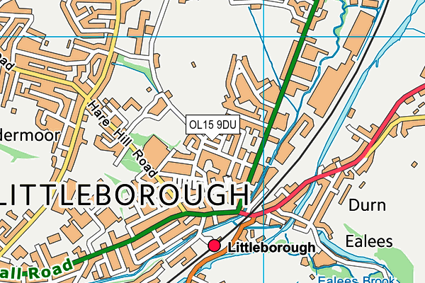 OL15 9DU map - OS VectorMap District (Ordnance Survey)