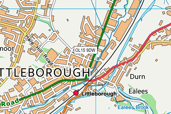 OL15 9DW map - OS VectorMap District (Ordnance Survey)