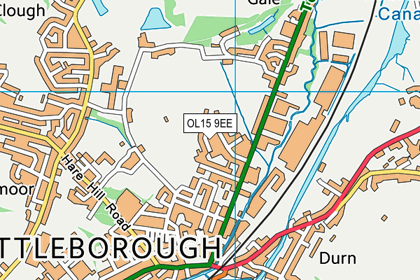 OL15 9EE map - OS VectorMap District (Ordnance Survey)