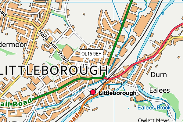 OL15 9EH map - OS VectorMap District (Ordnance Survey)