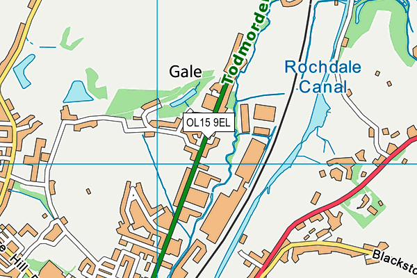 OL15 9EL map - OS VectorMap District (Ordnance Survey)