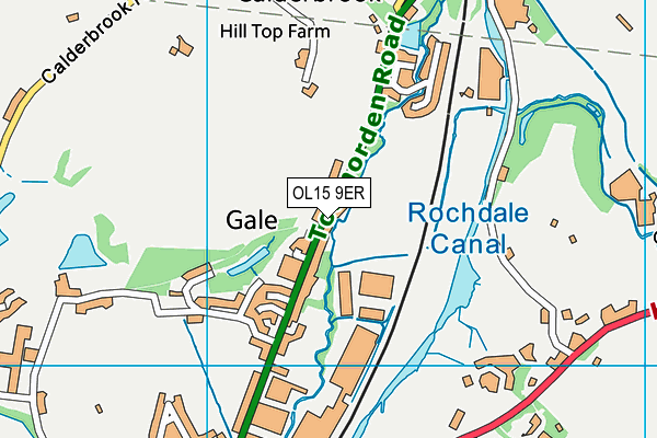 OL15 9ER map - OS VectorMap District (Ordnance Survey)