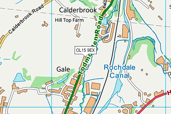 OL15 9EX map - OS VectorMap District (Ordnance Survey)