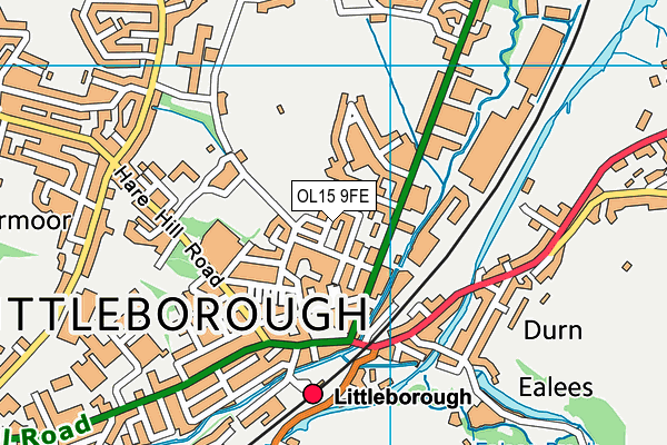 OL15 9FE map - OS VectorMap District (Ordnance Survey)