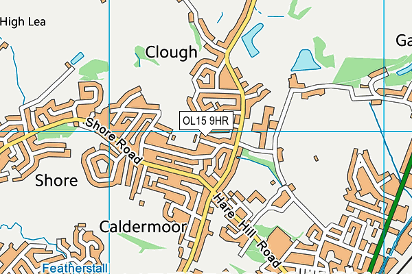 OL15 9HR map - OS VectorMap District (Ordnance Survey)