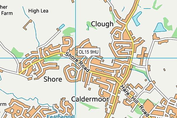 OL15 9HU map - OS VectorMap District (Ordnance Survey)