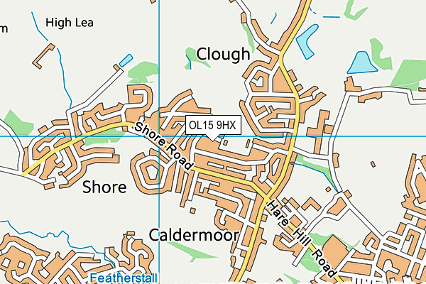 OL15 9HX map - OS VectorMap District (Ordnance Survey)