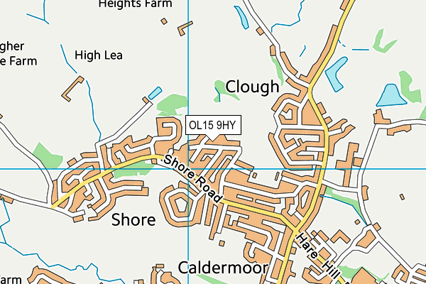 OL15 9HY map - OS VectorMap District (Ordnance Survey)