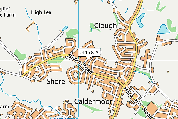 OL15 9JA map - OS VectorMap District (Ordnance Survey)