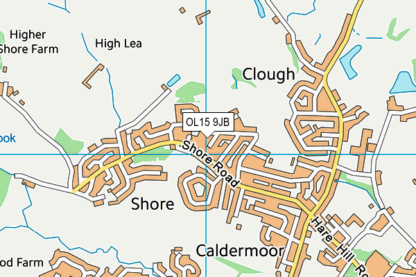 OL15 9JB map - OS VectorMap District (Ordnance Survey)