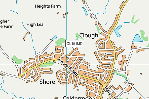 OL15 9JD map - OS VectorMap District (Ordnance Survey)